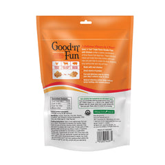 Good 'n' Fun Triple Flavor Double Pops poulet-peau-boeuf-premier-plan : texture appétissante et goût riche.