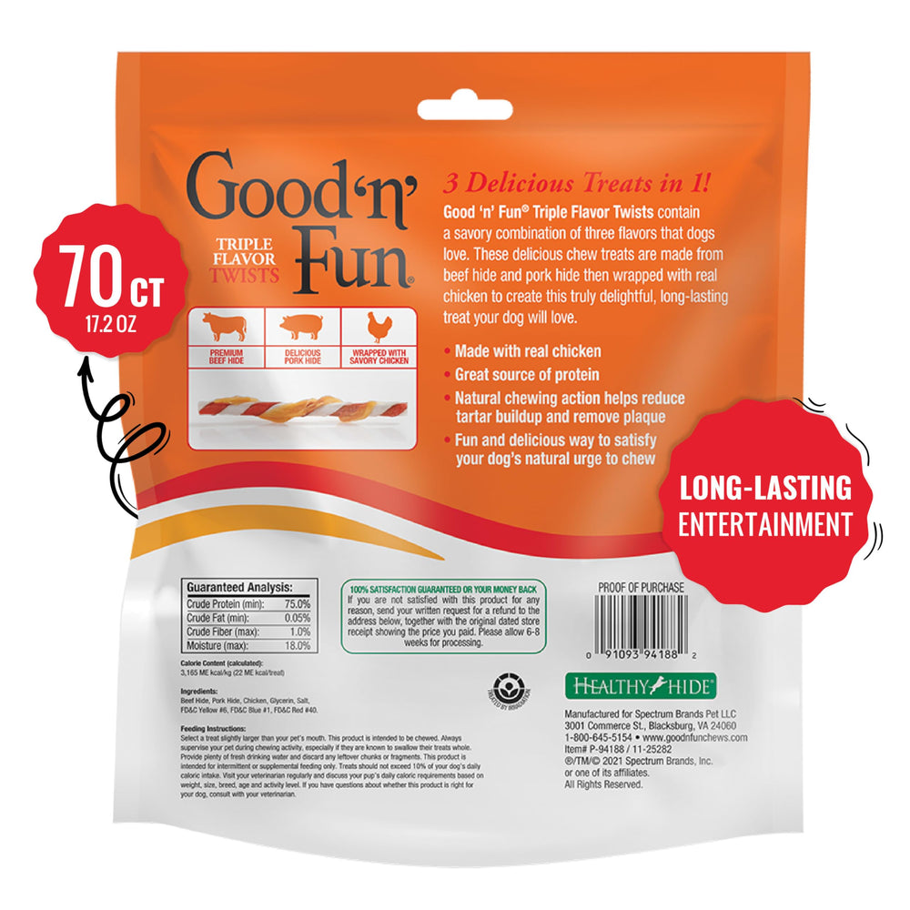 Good 'n' Fun Twists torsade porc-cuir, texture variée pour occuper.