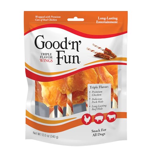 GOOD 'N' FUN : os à mâcher poulet visibles, prêt à l’emploi pour chien actif.