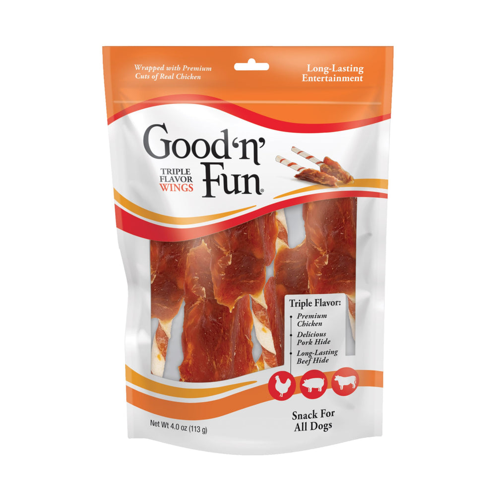 GOOD 'N' FUN Triple Flavor Wings moment de jeu et récompense délicieuse.