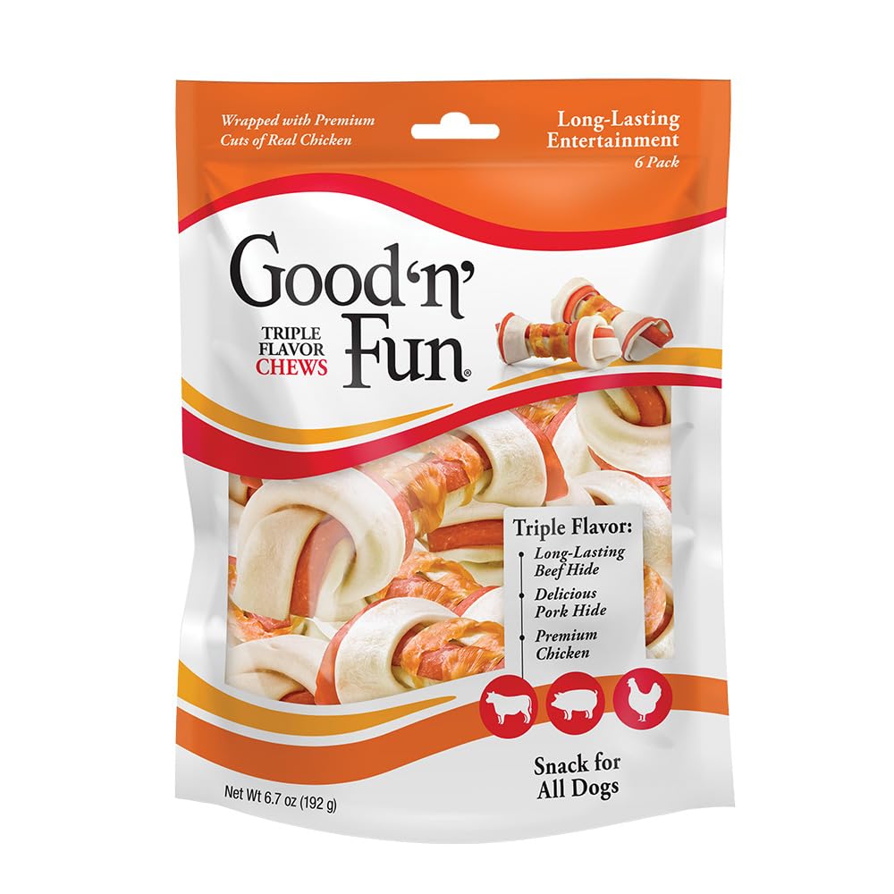 GOOD 'N' FUN friandise os naturel pour chien, récompense durable et goût apprécié
