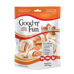 GOOD 'N' FUN friandise os naturel pour chien, récompense durable et goût apprécié