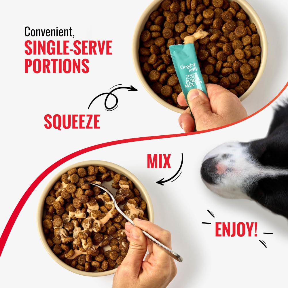 Good ’N’ Tasty Purée Mélange Hydratation-kibble : aide à ramollir les croquettes.