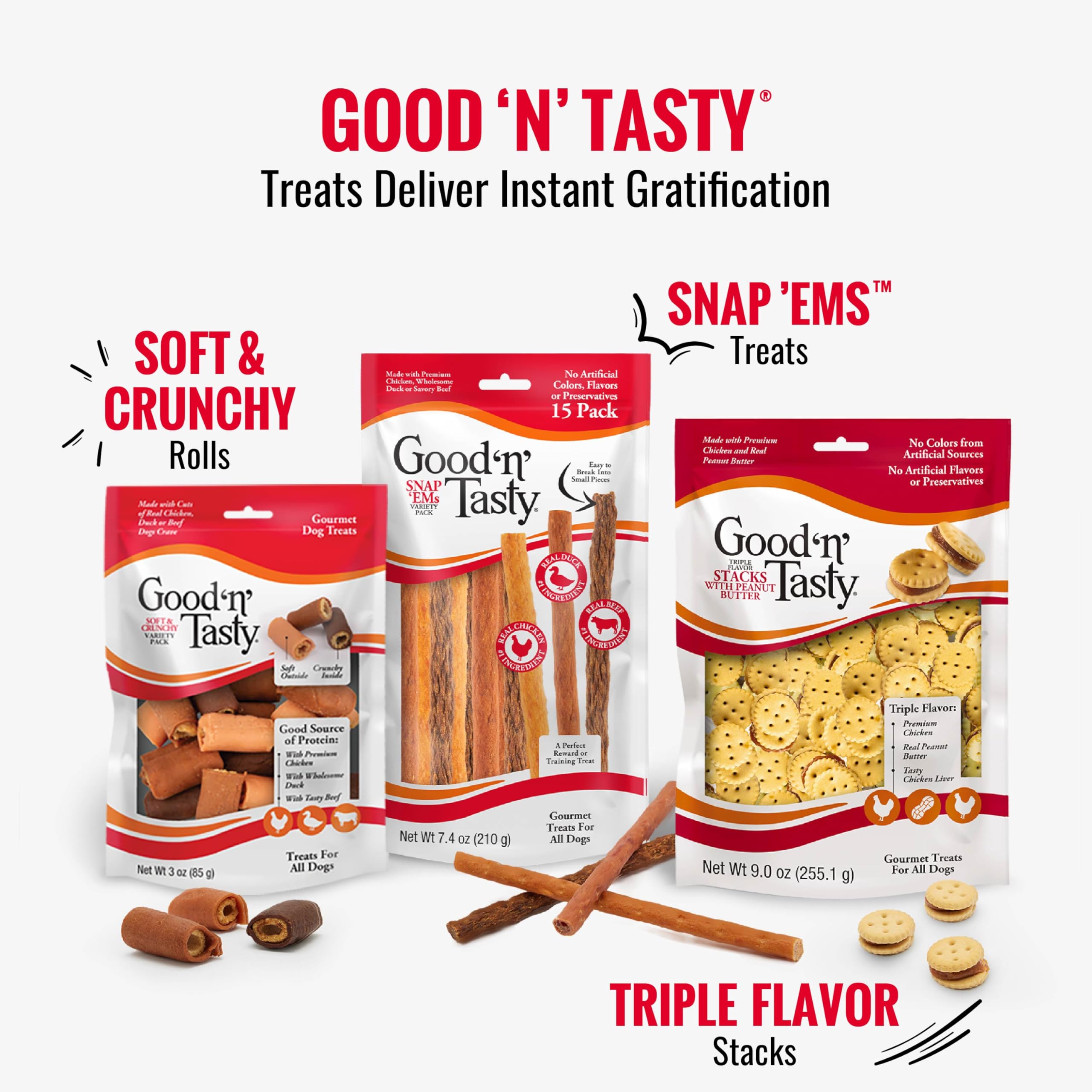 Good N Tasty Purée Mix-Ins sans additifs artificiels, ingrédients plus naturels.