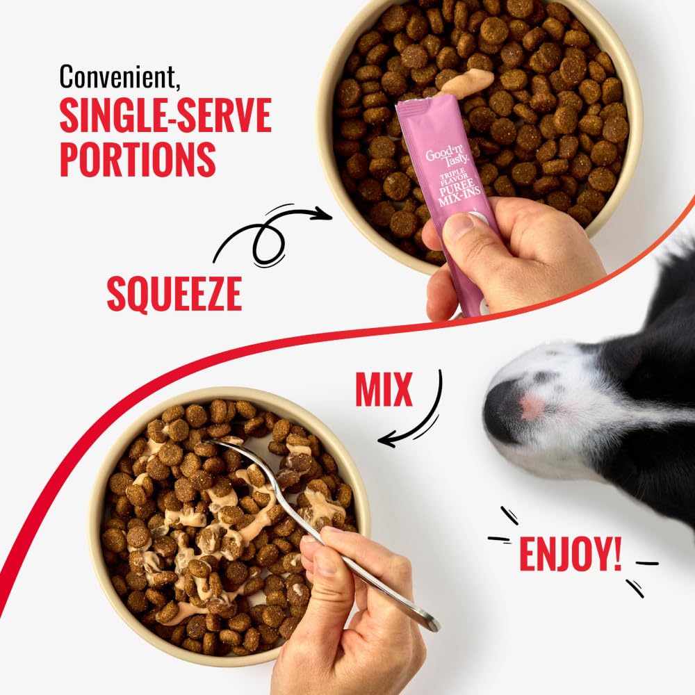 Good N Tasty Purée Mix-Ins sans volaille, idéal pour régimes sensibles.
