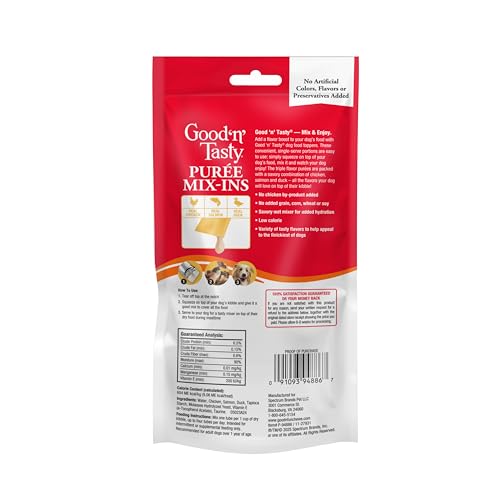 Good 'N' Tasty Purée Triple Saveurs Saumon : texture appétissante pour kibble
