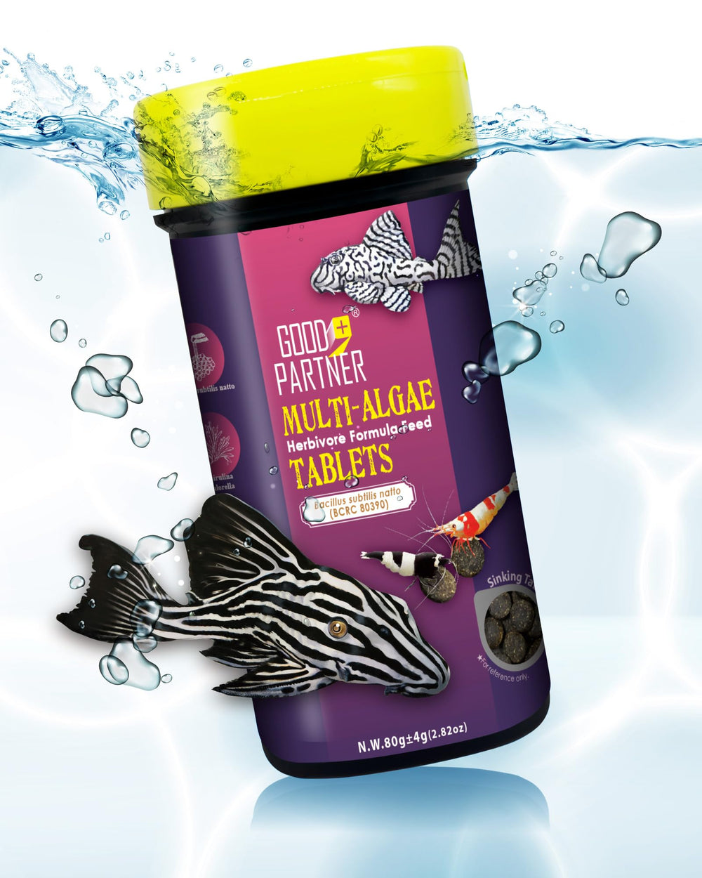 GOOD PARTNER Purify Series tablettes algues Pleco pour eau plus claire.