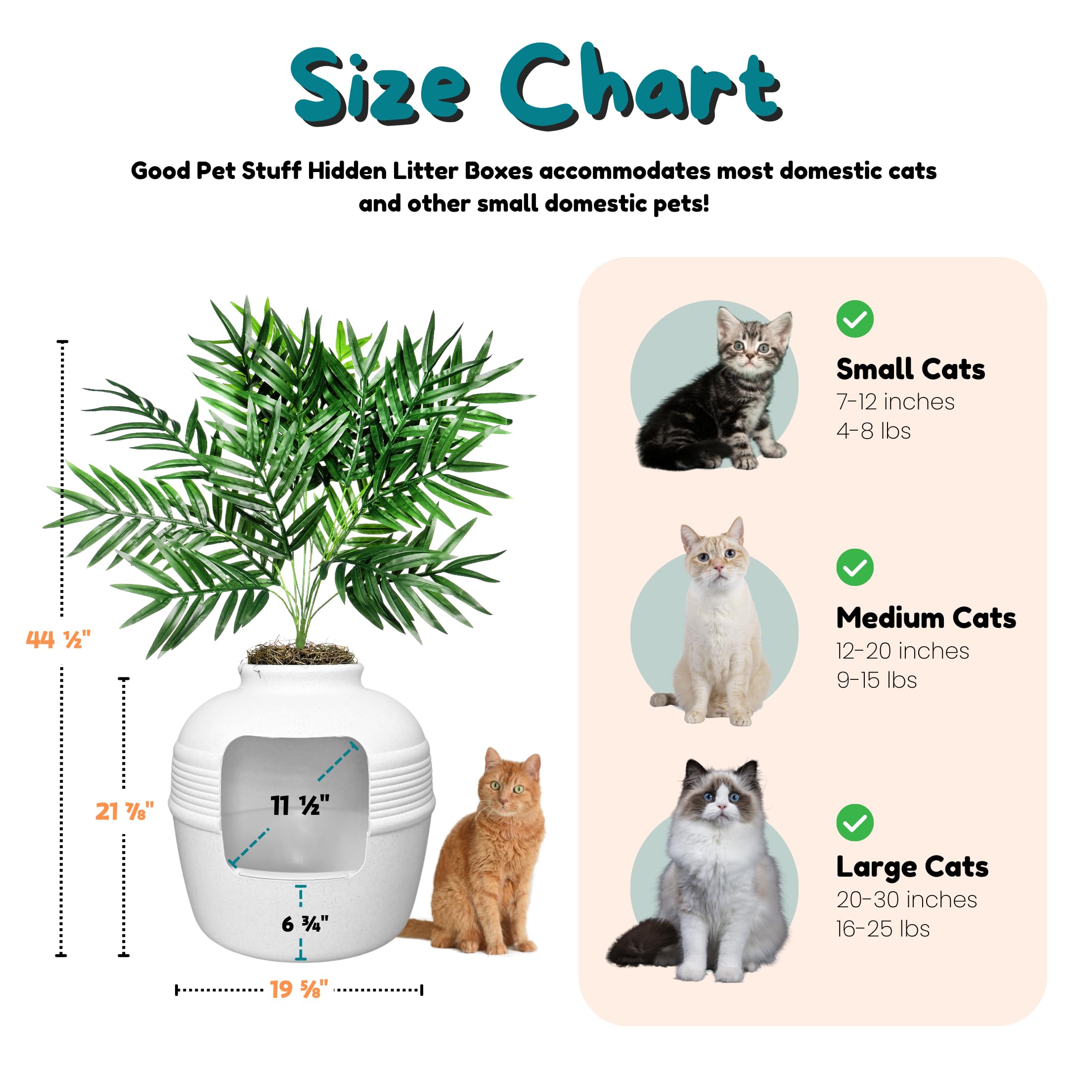 Good Pet Stuff interieur-spacieux 19x19x19 pouces pour chats et petits animaux