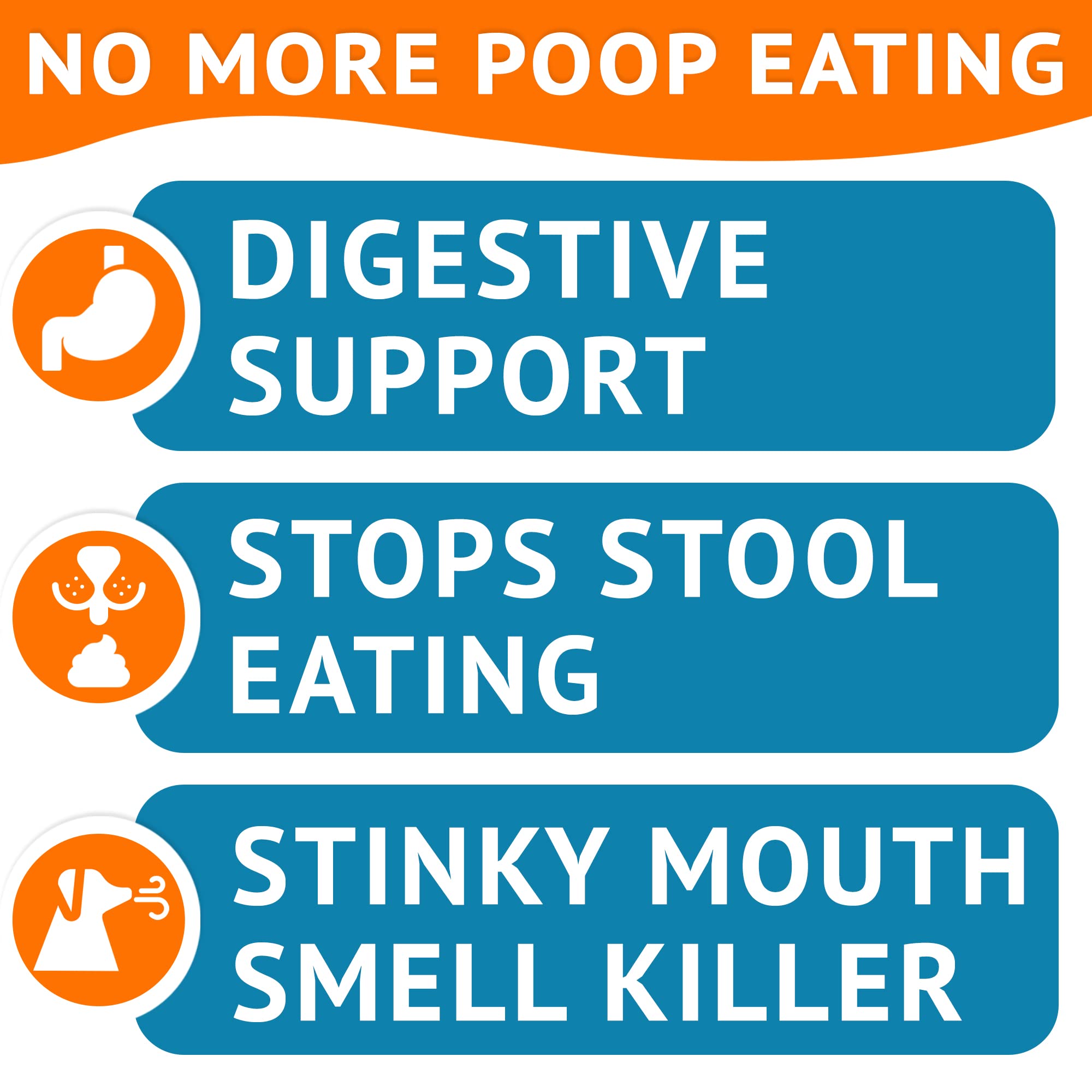 GOODGROWLIES Chew No Poo: probiotiques et enzymes digestives soutiennent la digestion
