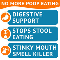 GOODGROWLIES Chew No Poo: probiotiques et enzymes digestives soutiennent la digestion