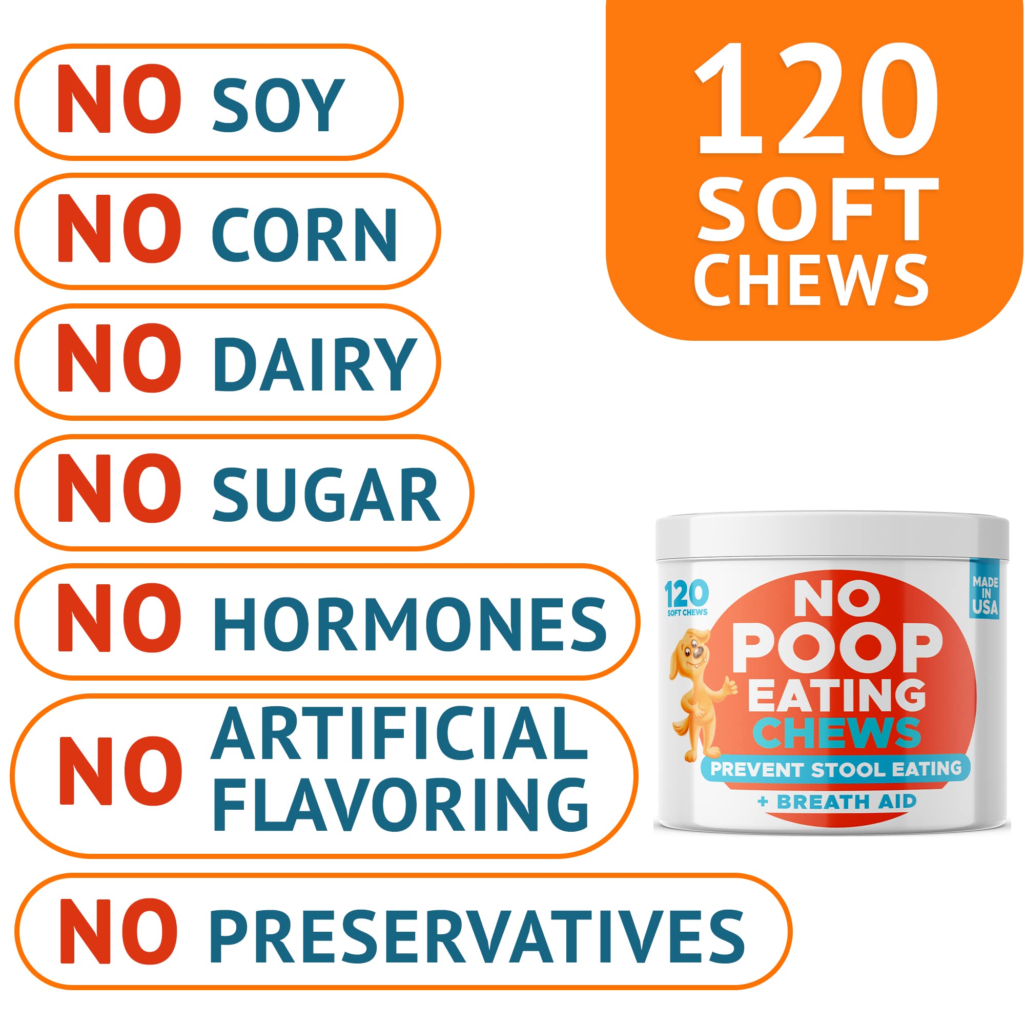 GOODGROWLIES Chew No Poo: formule sans sucre, sans laitages, sans maïs et sans soja