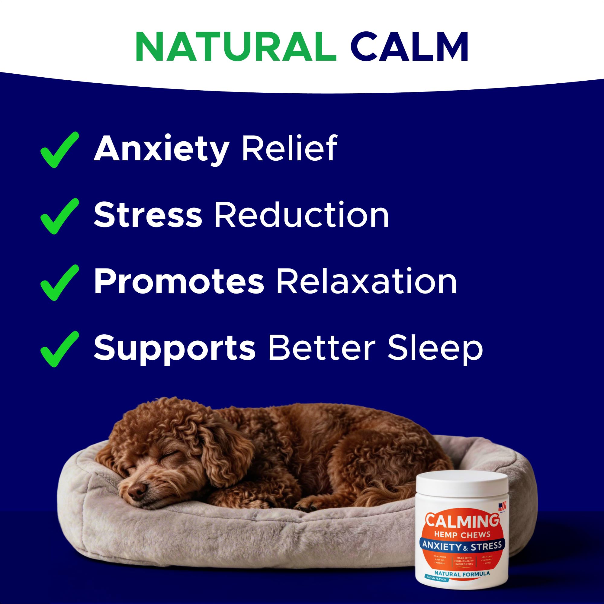 GOODGROWLIES composition melatonine – friandises pour chiens, favorisant potentiellement le repos