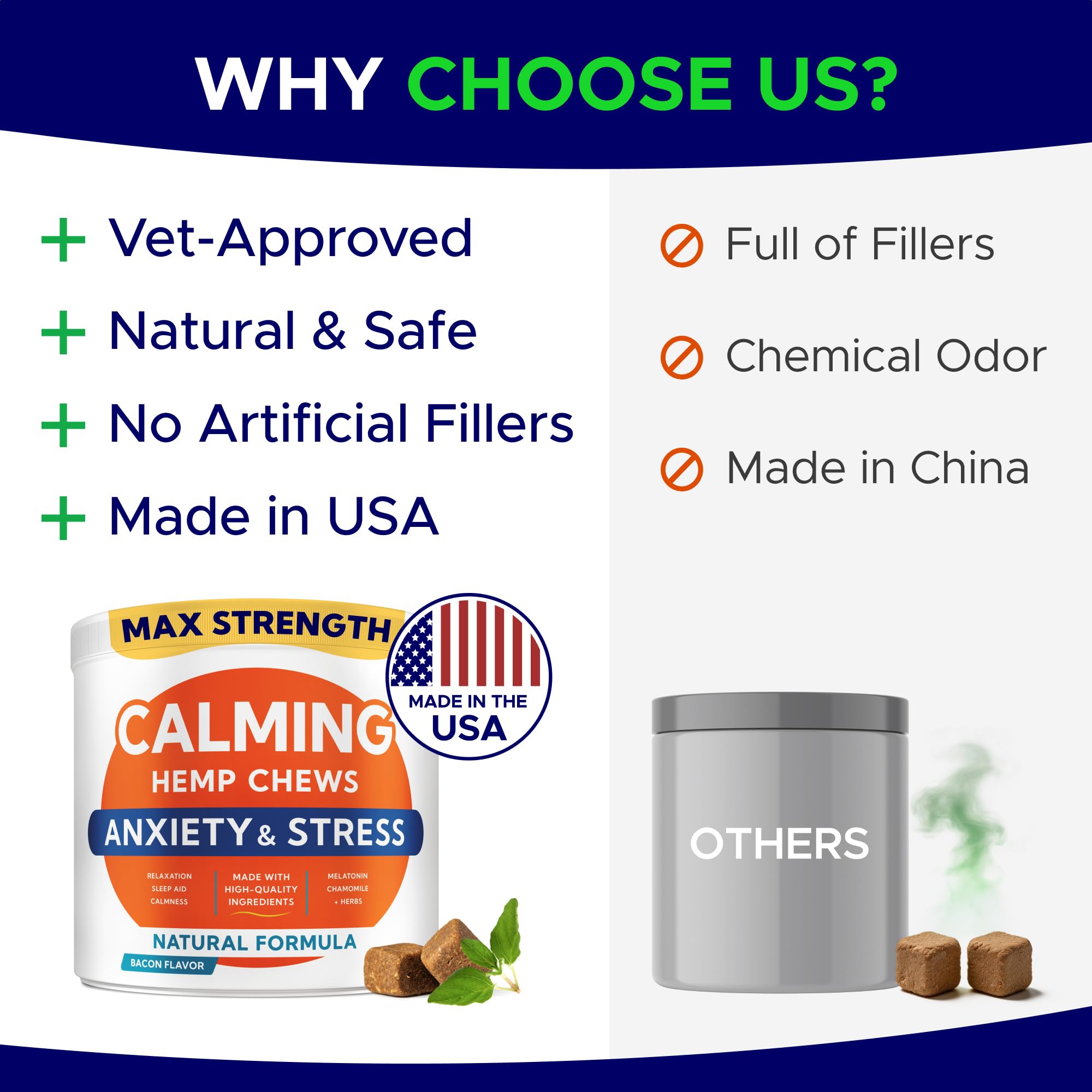 GOODGROWLIES emballage USA – produit fabriqué aux États‑Unis avec des ingrédients sûrs
