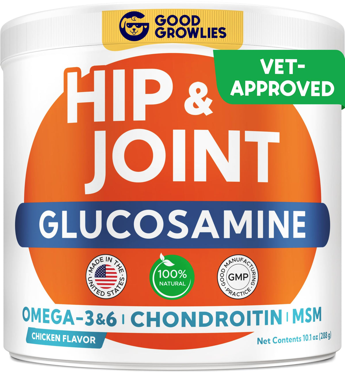 GOODGROWLIES glucosamine friandises emballage : démarrer le programme mobilité.