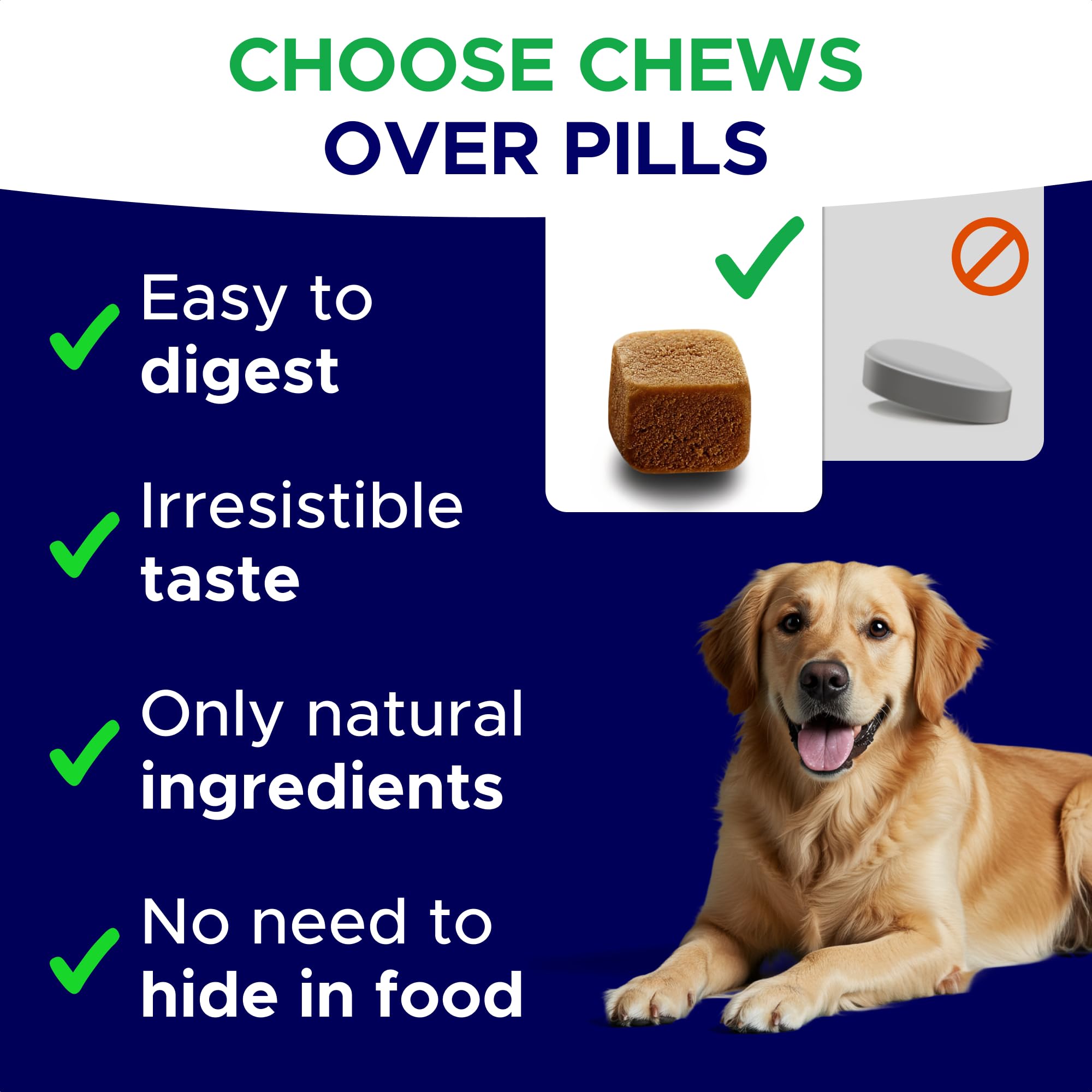 Friandises calmantes GOODGROWLIES – chien prêt pour l’heure du coucher.