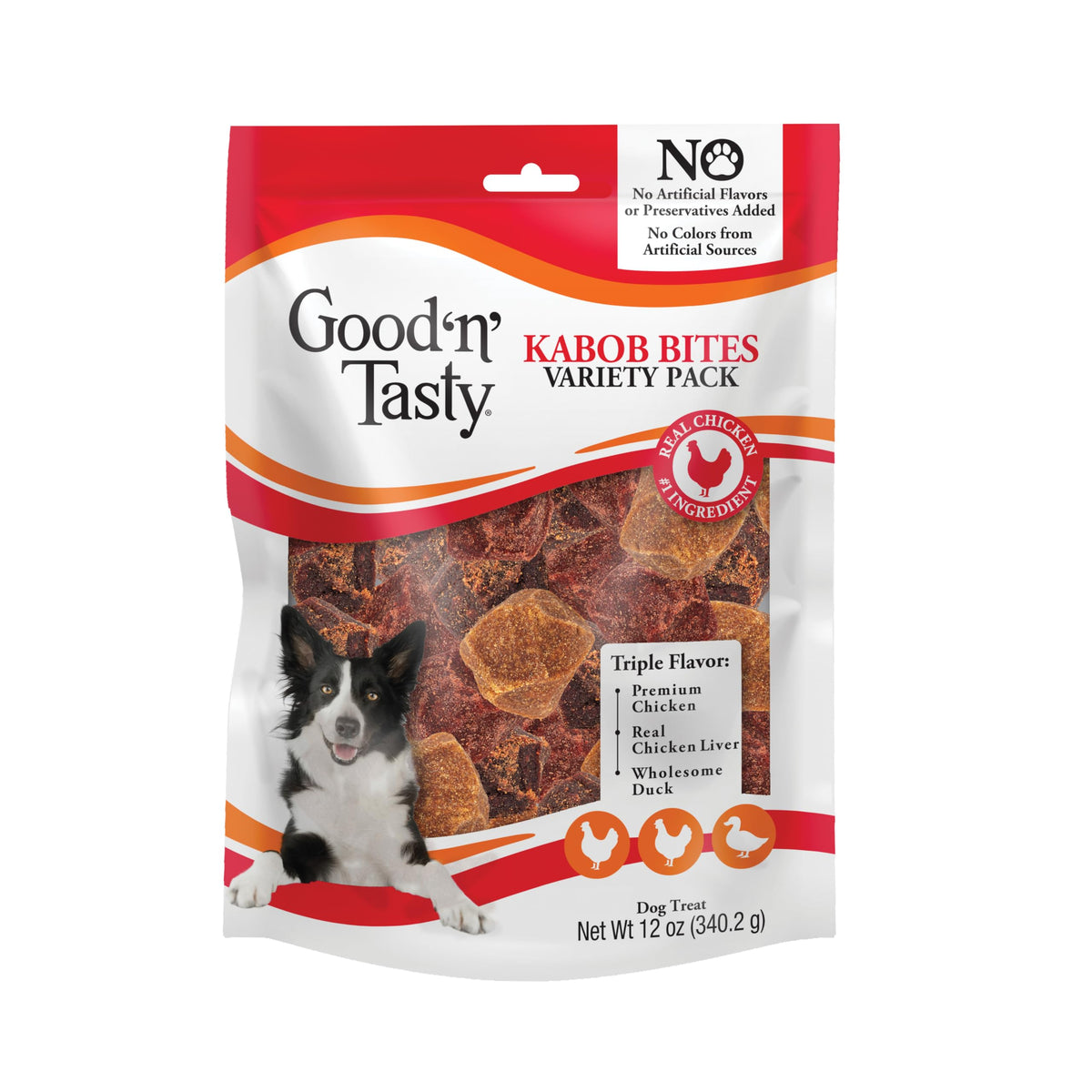 Good ‘n’ Tasty bouchées kabob assorties sur plat, saveur variée et appétissantes.