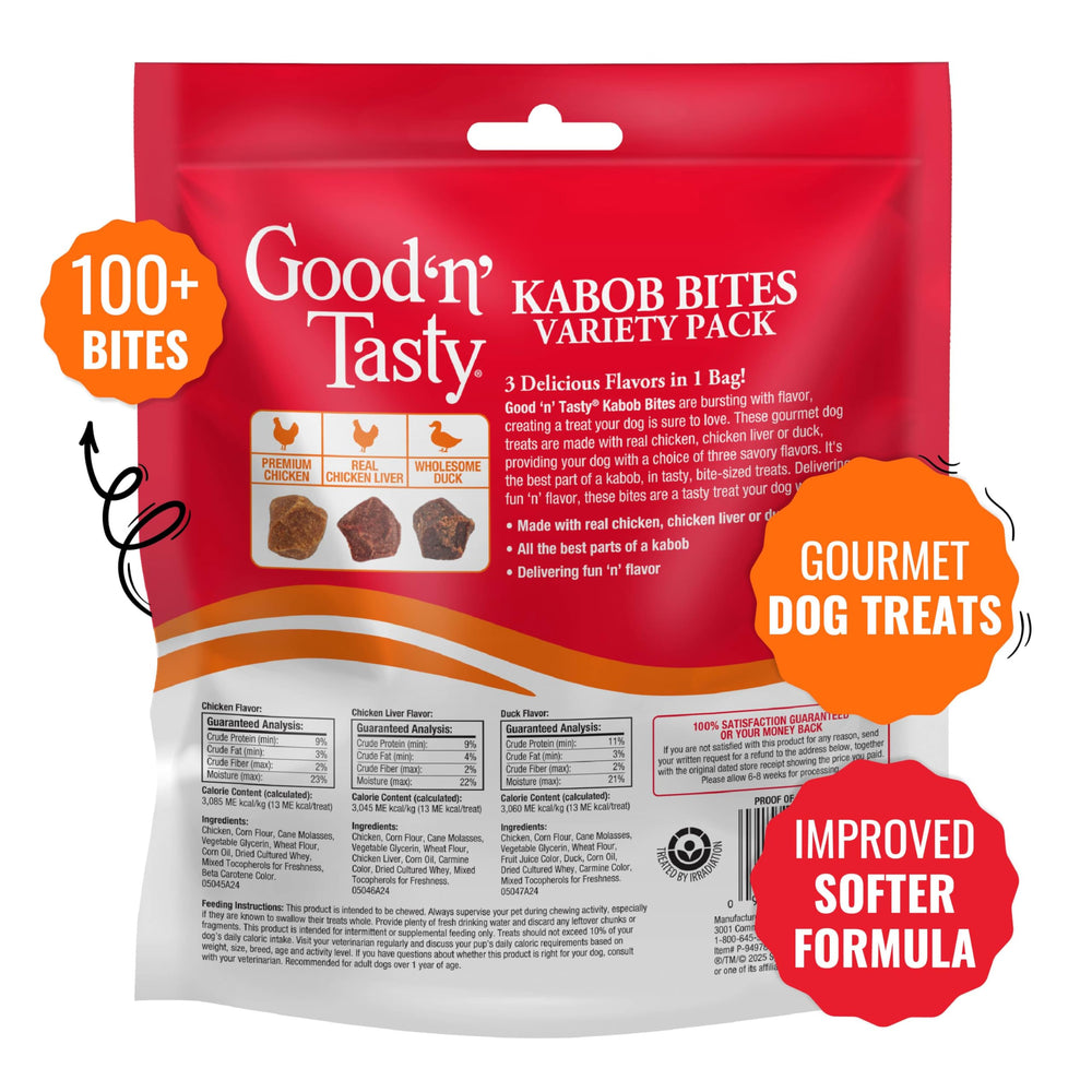 Good 'N' Tasty Kabob Bites au canard, récompense gourmande riche en protéines.