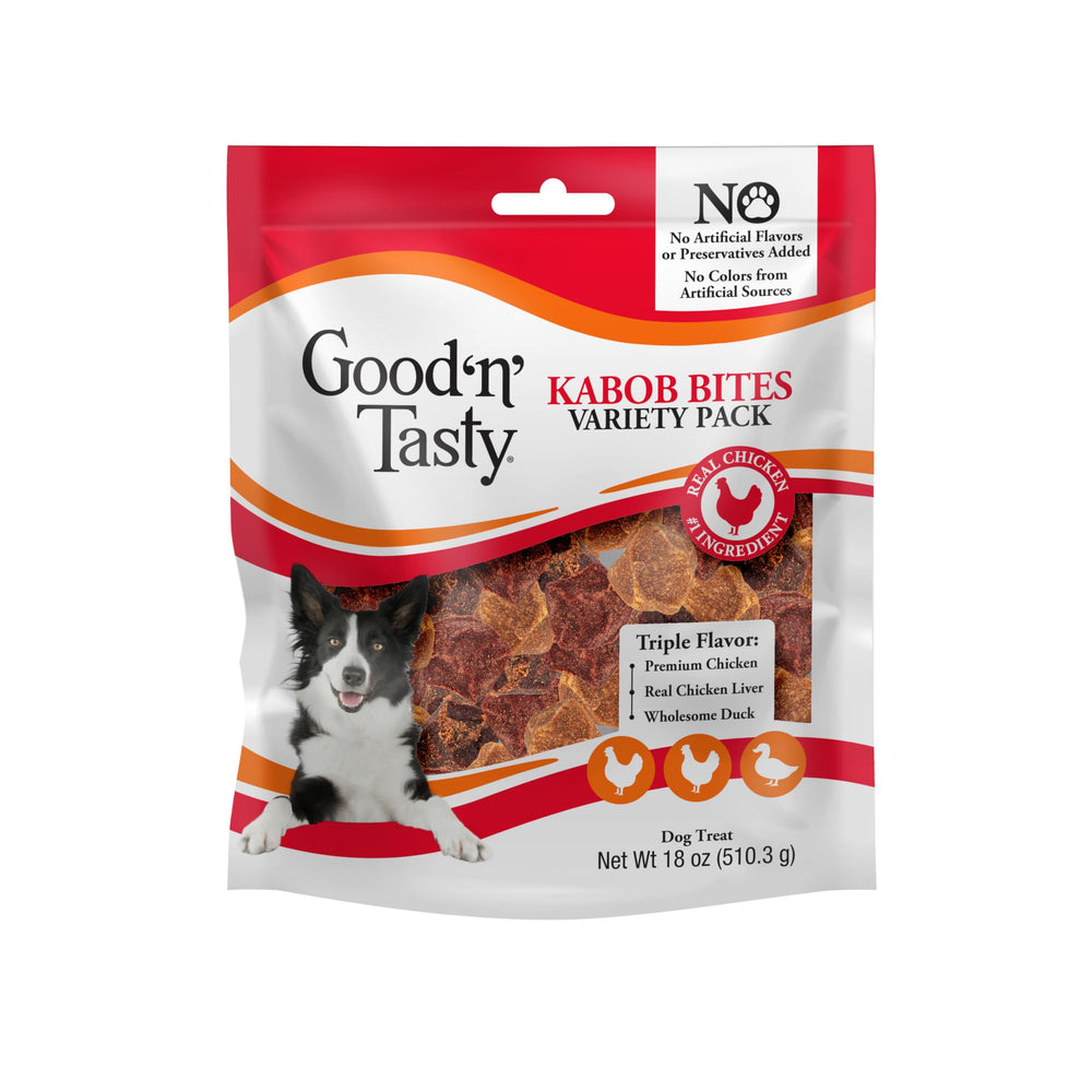 Good 'N' Tasty Kabob Bites au poulet, bouchée tendre et savoureuse pour chien.