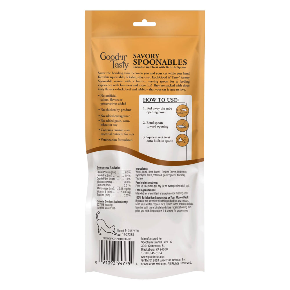 Good ‘N’ Tasty friandise lapin à cuillère intégrée, variété de saveurs pour repas variés
