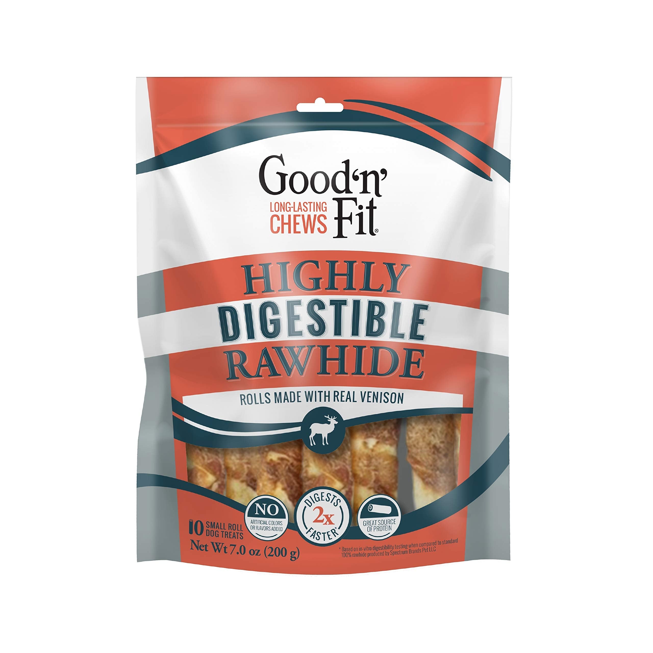 Good’n’Fit venaison-rouleaux : friandise savoureuse et digestible pour chien.