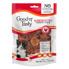 Good 'N' Tasty Kabob Bites format doux, friandise canine tendre et facile à mâcher.