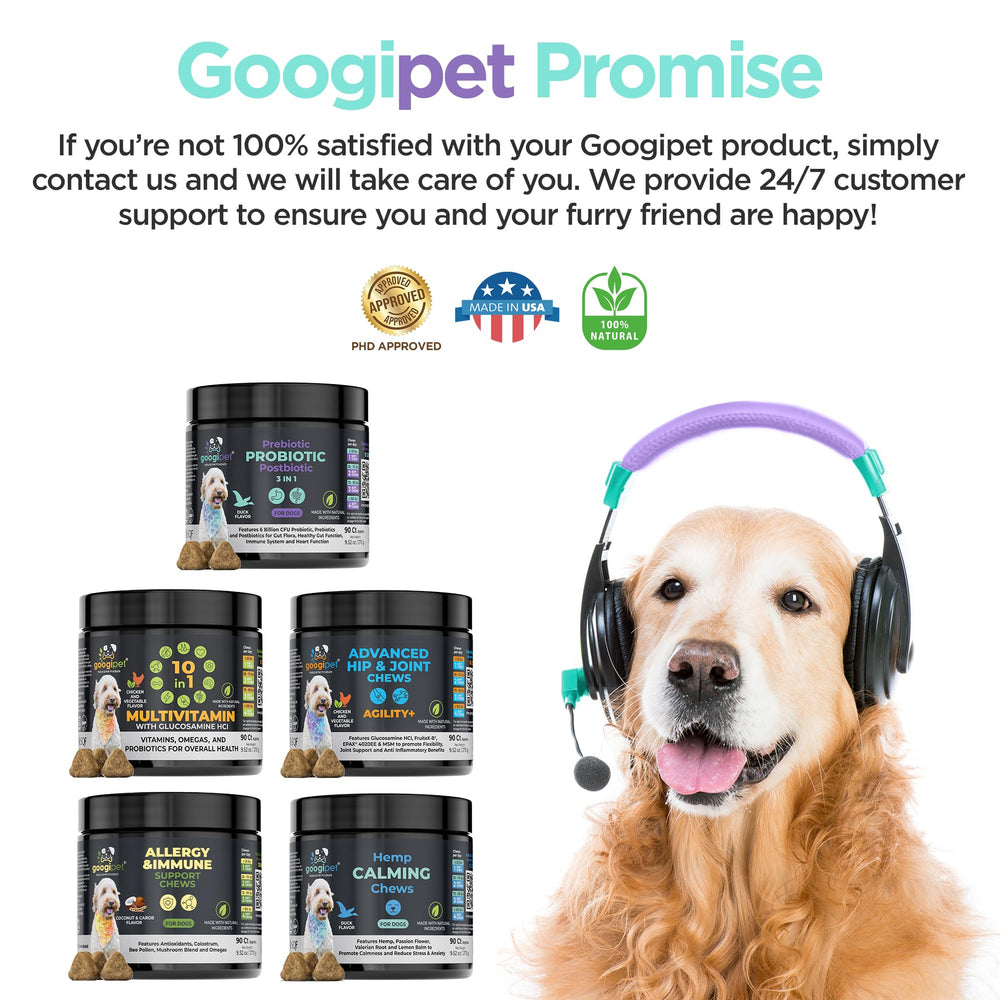 Googipet fabriqué aux États‑Unis — qualité NASC certifiée.