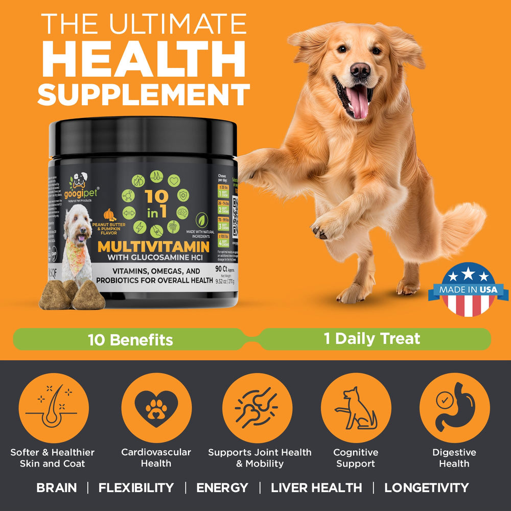 Googipet Omega-3-6 Peau Poil – nourrissant, peau et poil plus sains.