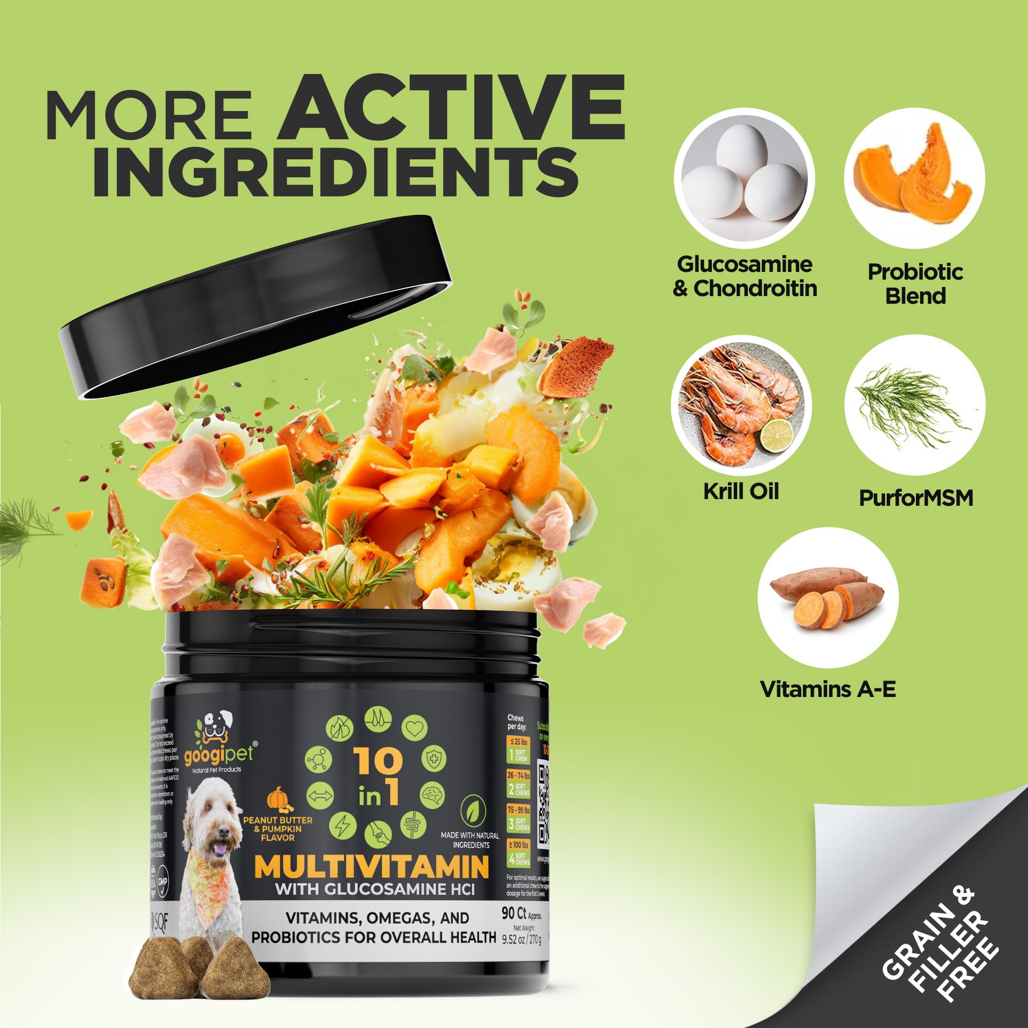 Googipet Saveur Beurre de Cacahuète Potiron – friandise savoureuse et appétente.