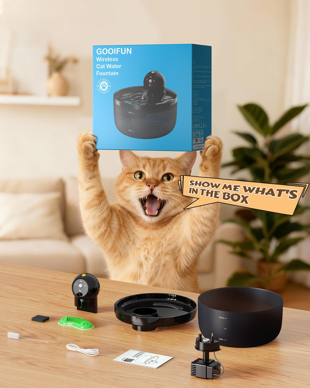 GOOIFUN fontaine chat service client réactif et pièces disponibles