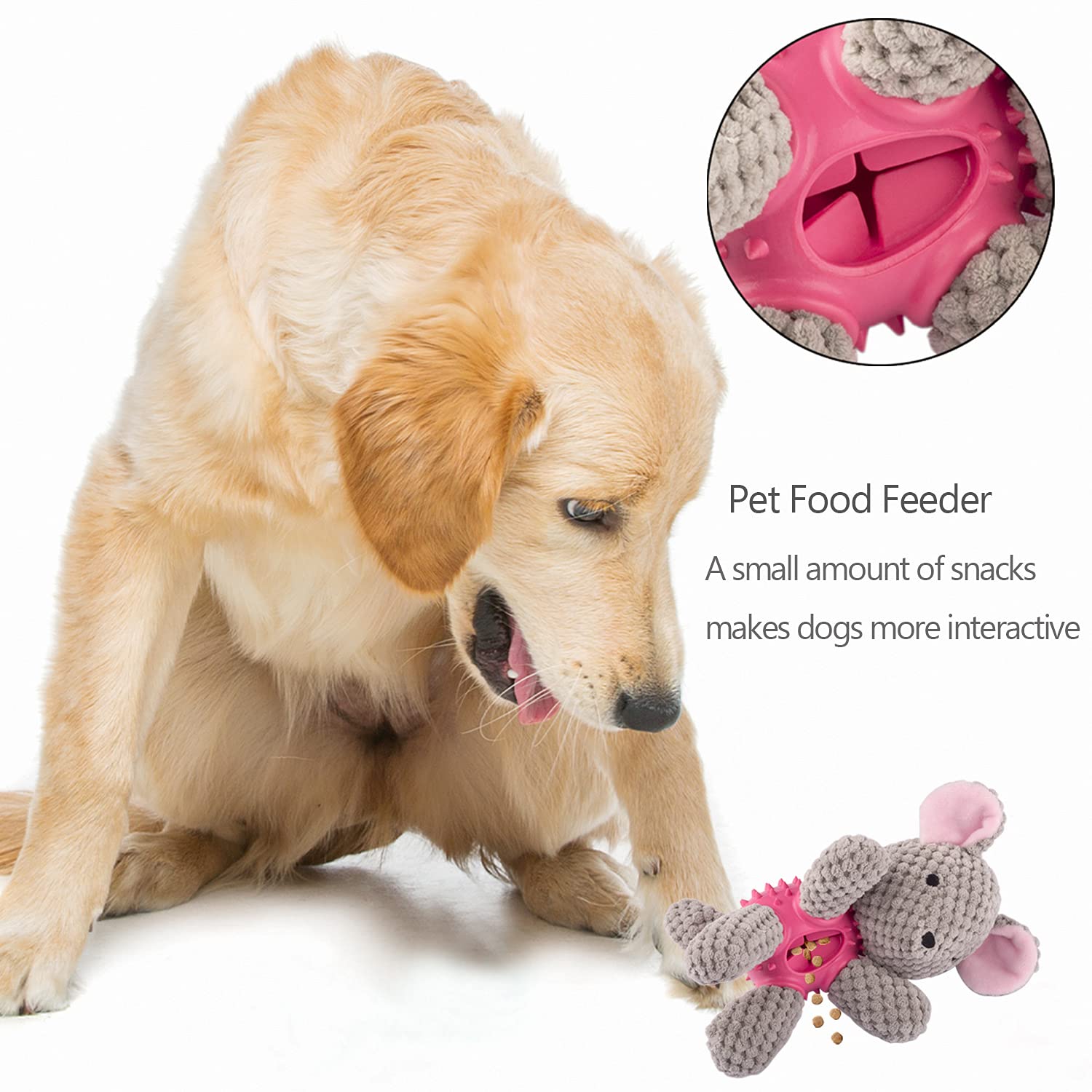 GOOLA jouet-chien-arome-boeuf attire le chien et facilite la mastication.