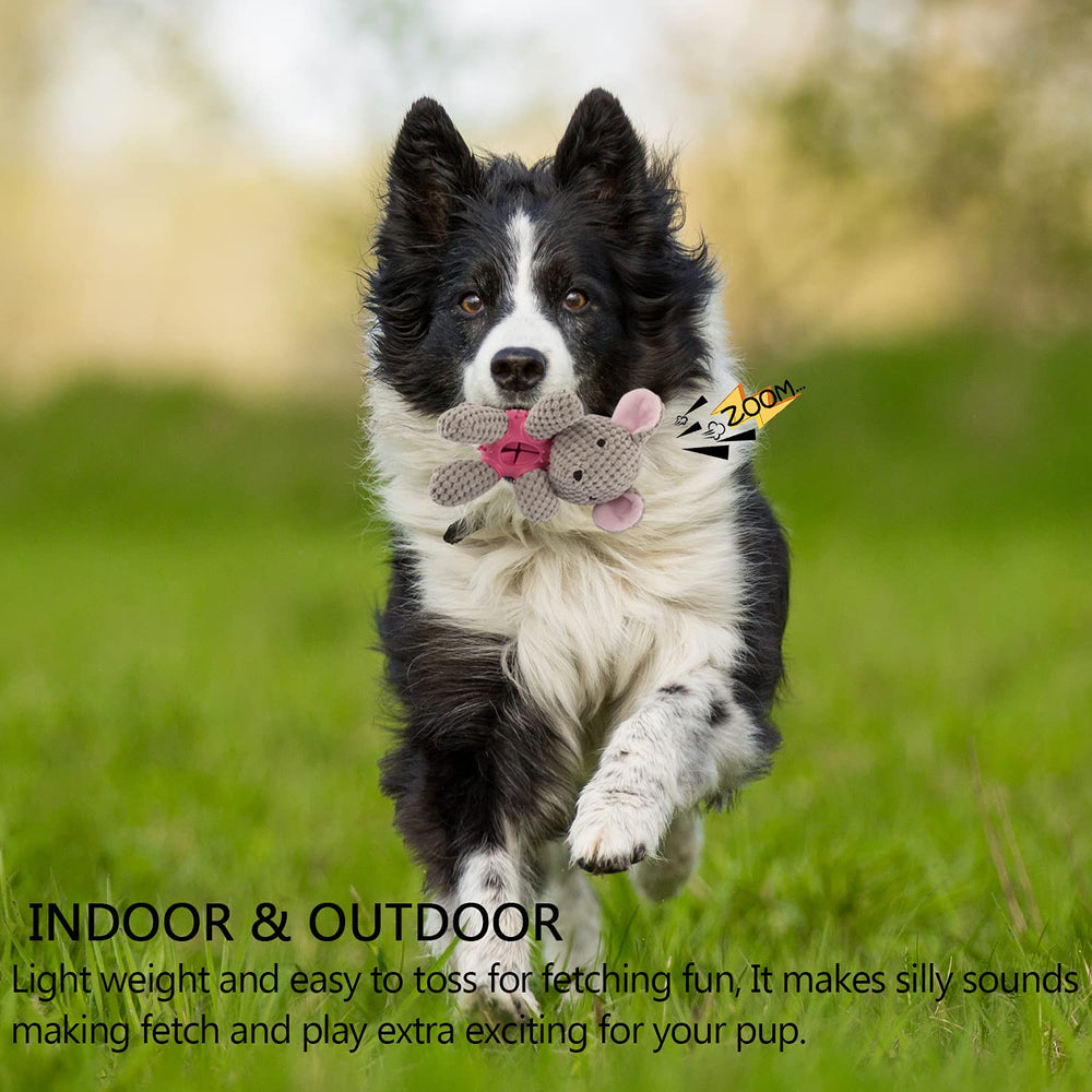 GOOLA jouet-chien-oreilles-crinkle produit des sons amusants pendant le mordillage.