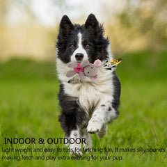 GOOLA jouet-chien-oreilles-crinkle produit des sons amusants pendant le mordillage.