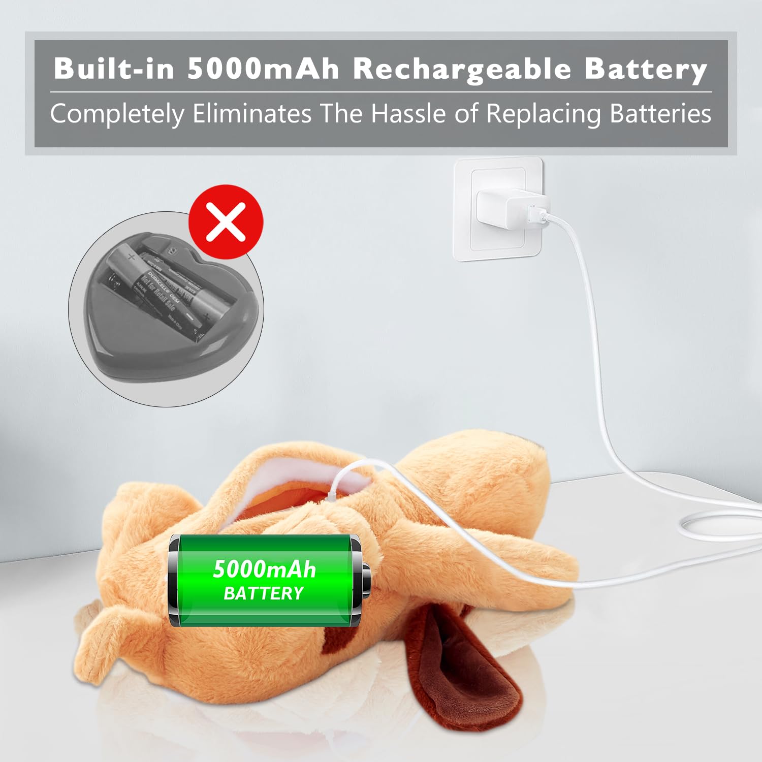 Goopow rechargeable par câble USB pour longue autonomie.