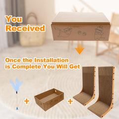 Goosheep boite carton griffage chat 16-7x5 offre un coin repos sûr.