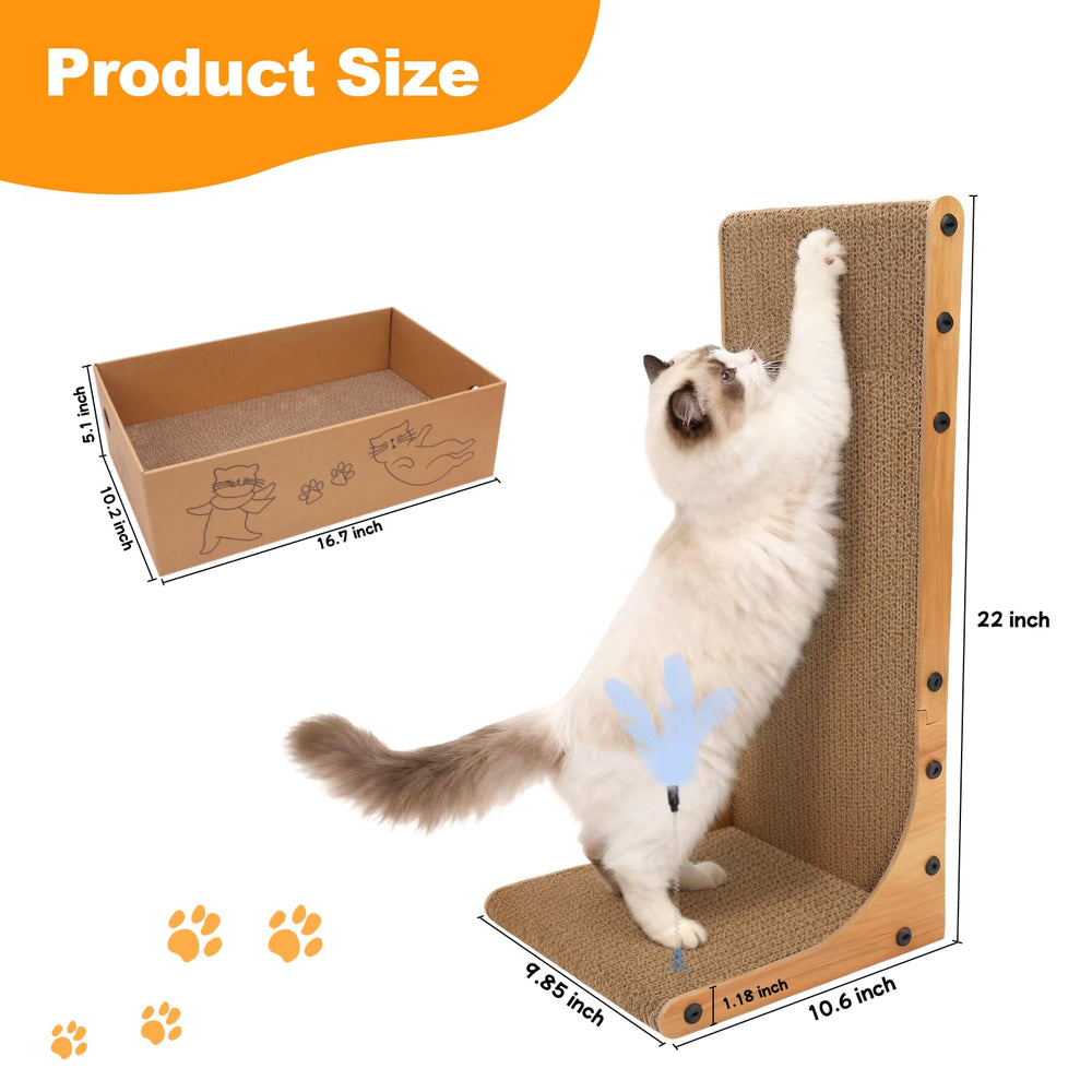 Goosheep ensemble 3-en-1 griffage chat L-angle encourage exercice et jeu.