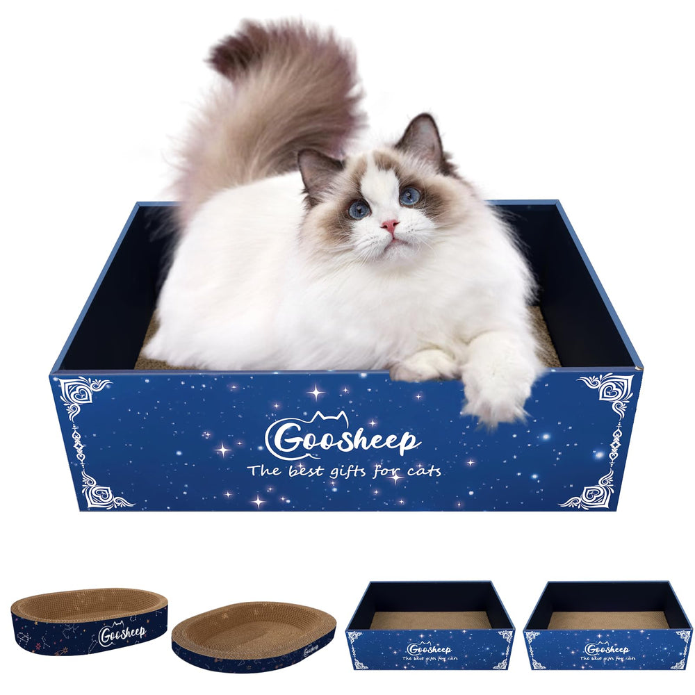 Goosheep grattoir chat 4-en-1 : combinaison griffage et repos pour chats.