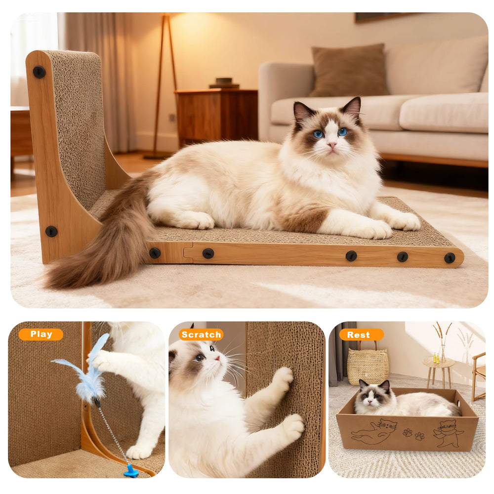 Goosheep jouet plumes chat stimule activité et interaction avec le poste.