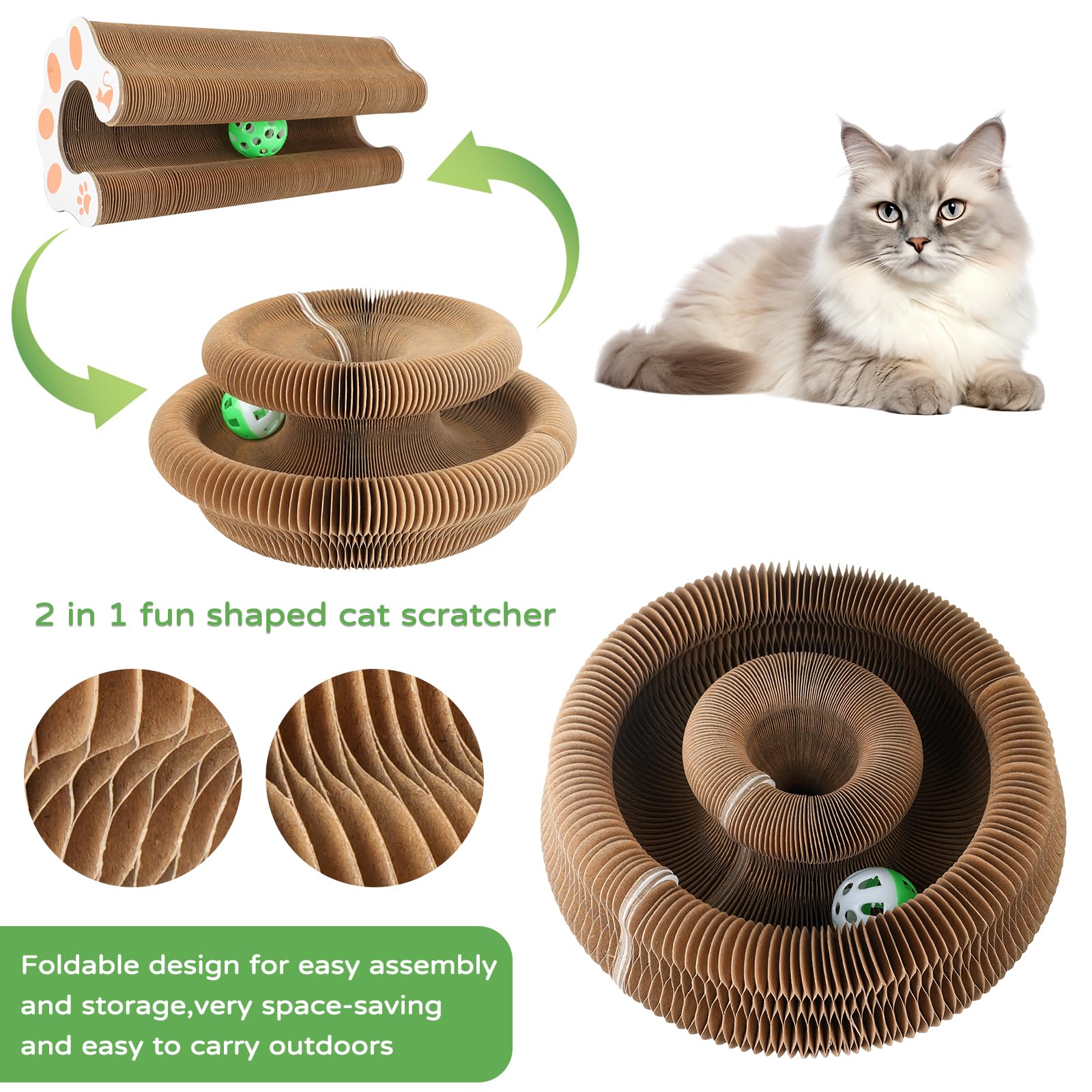Goosheep Kitty Kurlz design pliable et compact pour rangement facile.