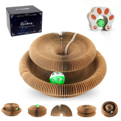 Goosheep Kitty Kurlz: accordéon, jouet chat et carton stimulant le griffage intérieur.