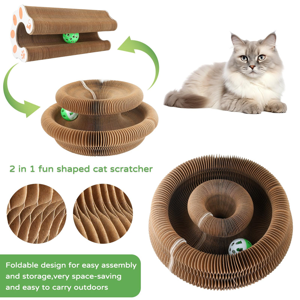 Goosheep Kitty Kurlz: structure accordéon-carton, jeu modulable et polyvalent.
