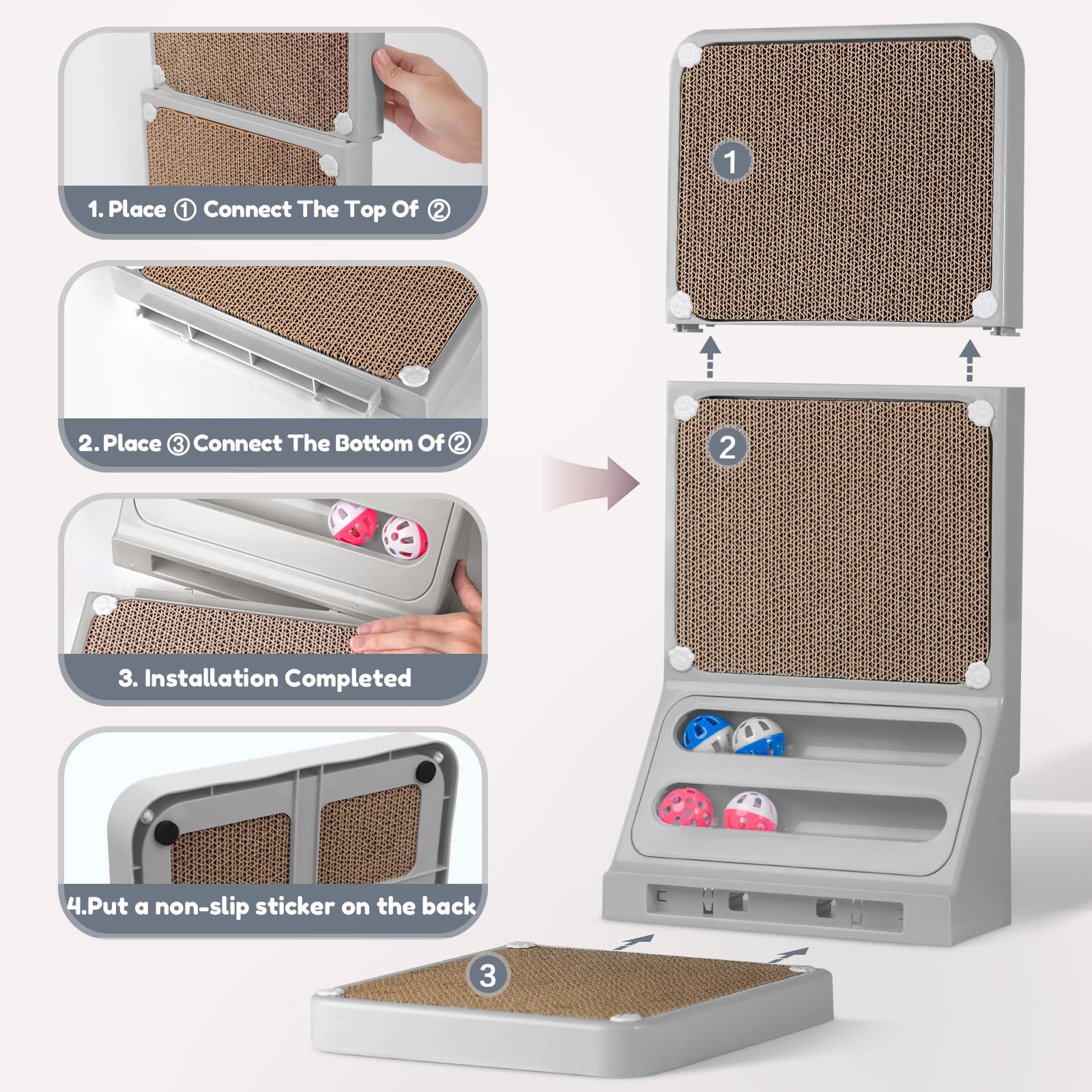 Goosheep matériaux pp carton renforcé: solidité et nettoyage facile.
