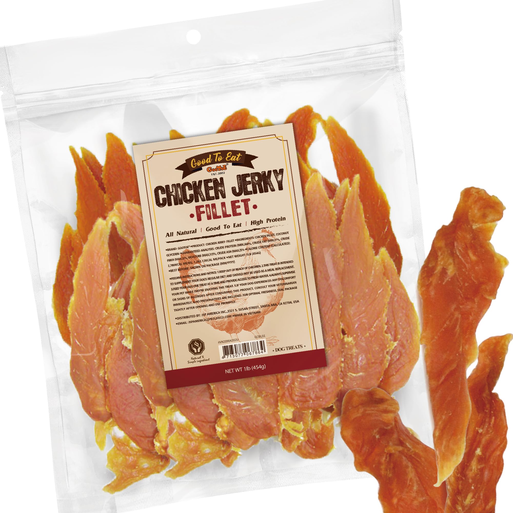 Gootoe bouchées poulet chien : friandises savoureuses pour récompenser l'entraînement.