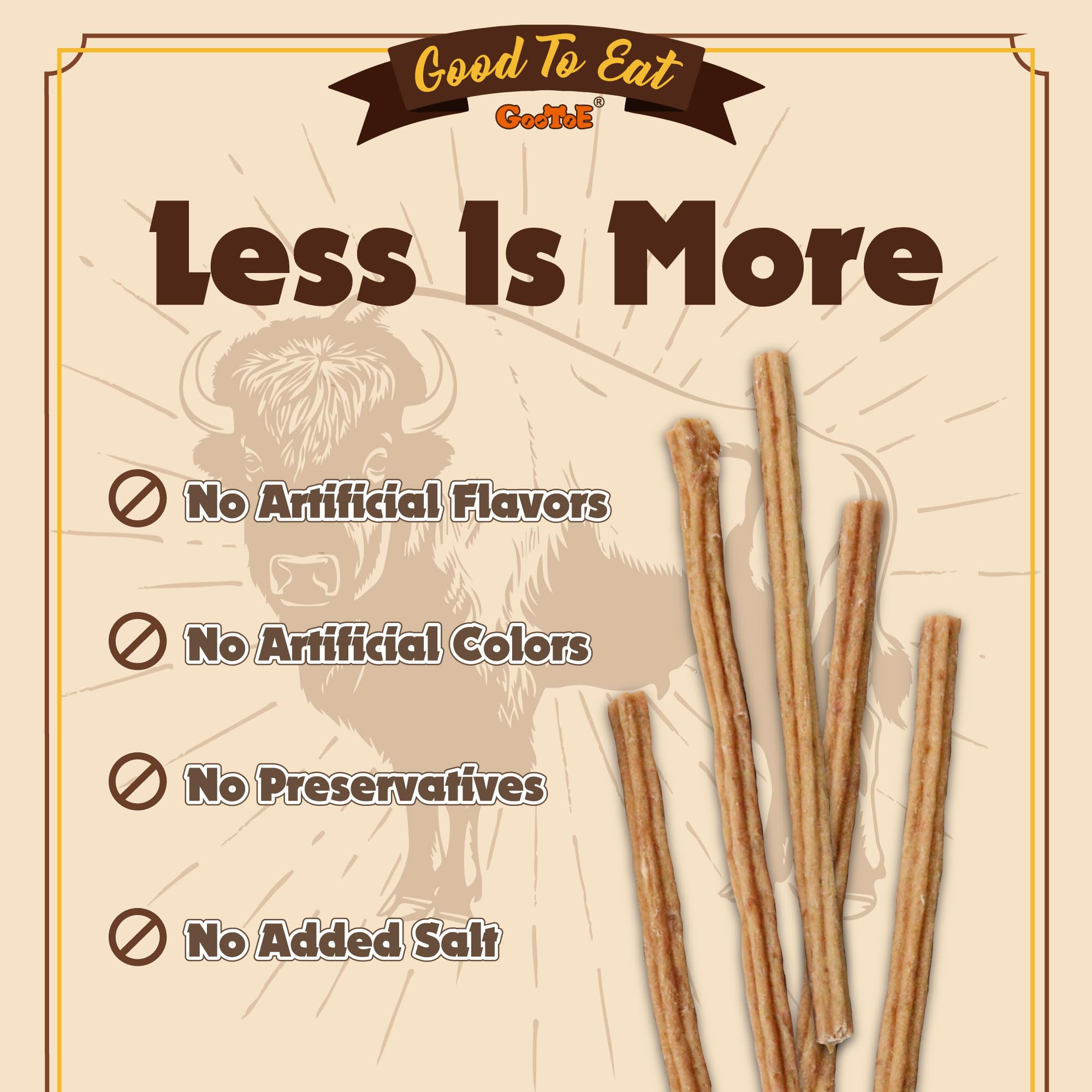 Gootoe friandises buffle — texture ferme et goût appétissant