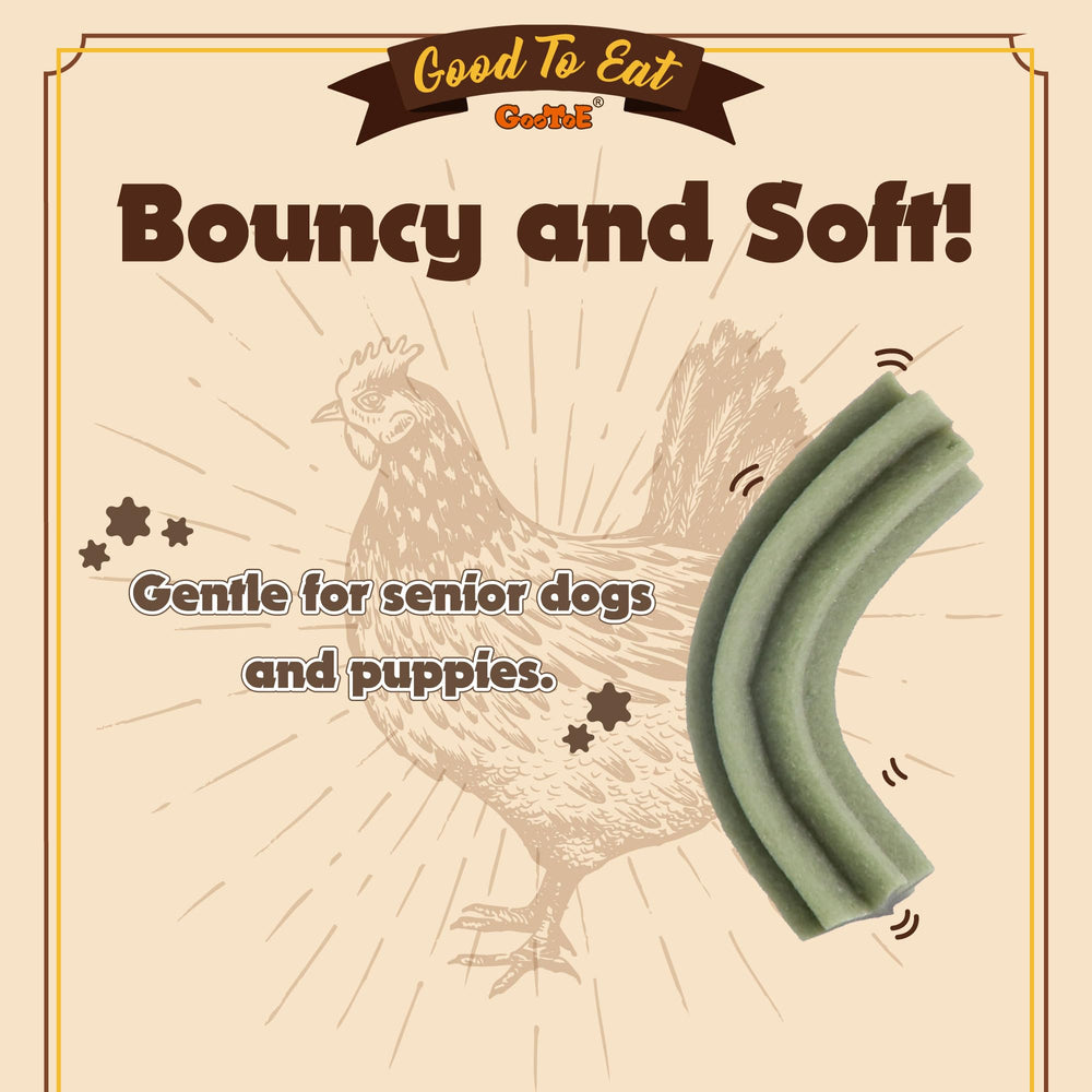 Gootoe friandises molles au poulet, hypoallergéniques pour chiens sensibles.