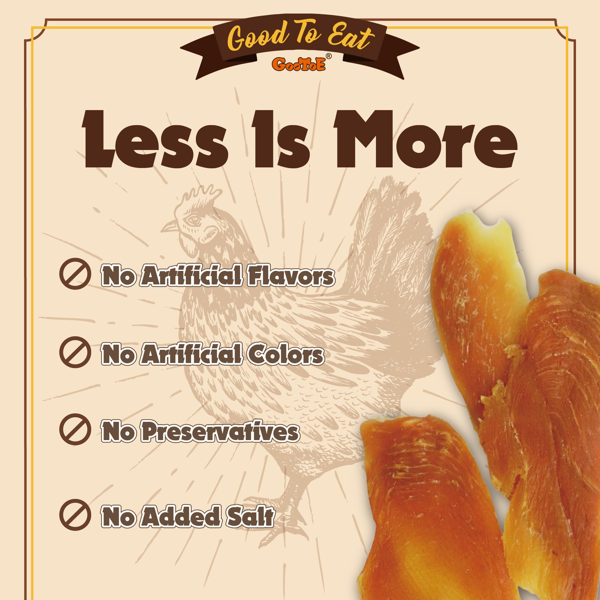 Lot de 3 sachets Gootoe, friandises au poulet, pratique en déplacement.