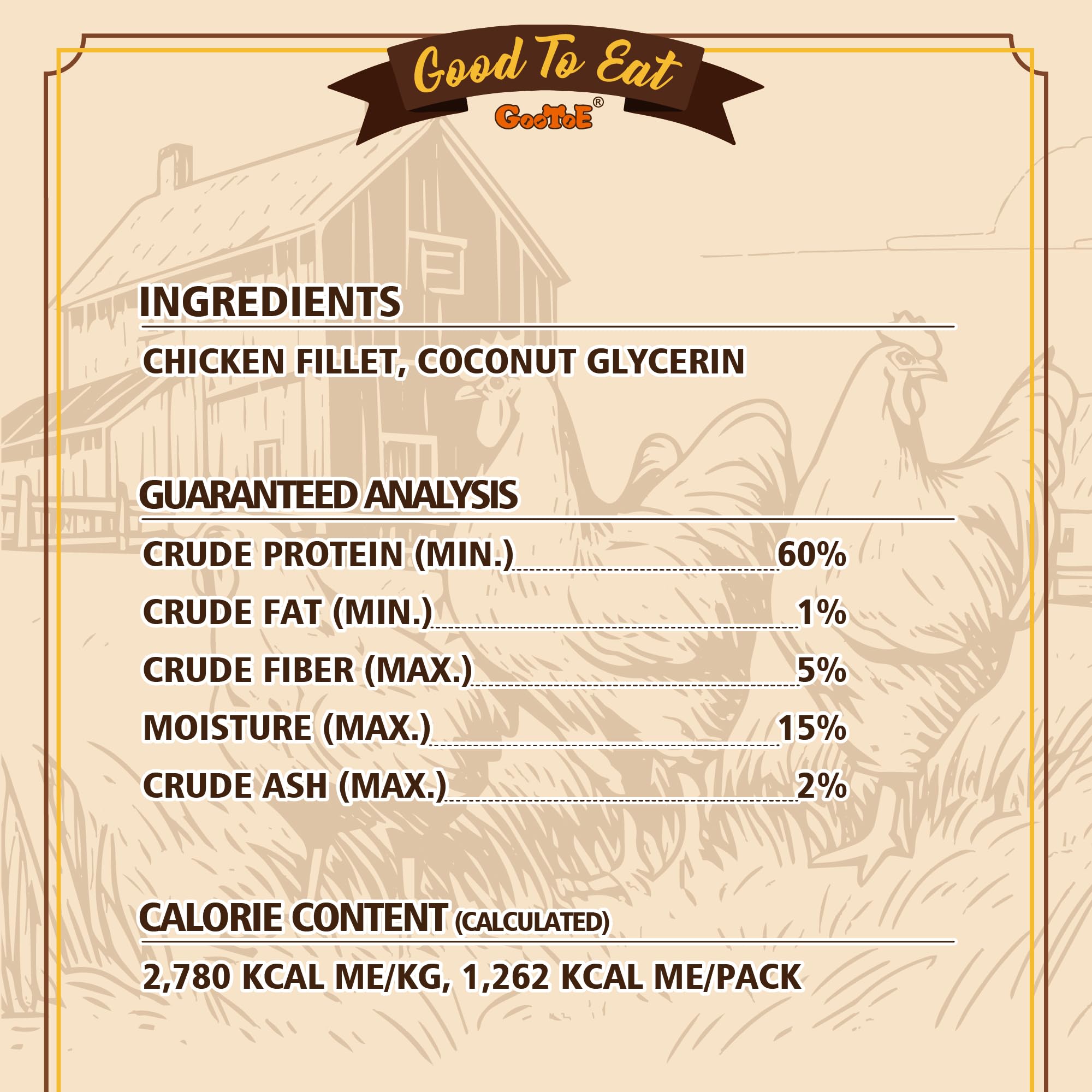 Gootoe sans gluten poulet : snack léger et savoureux pour chien.