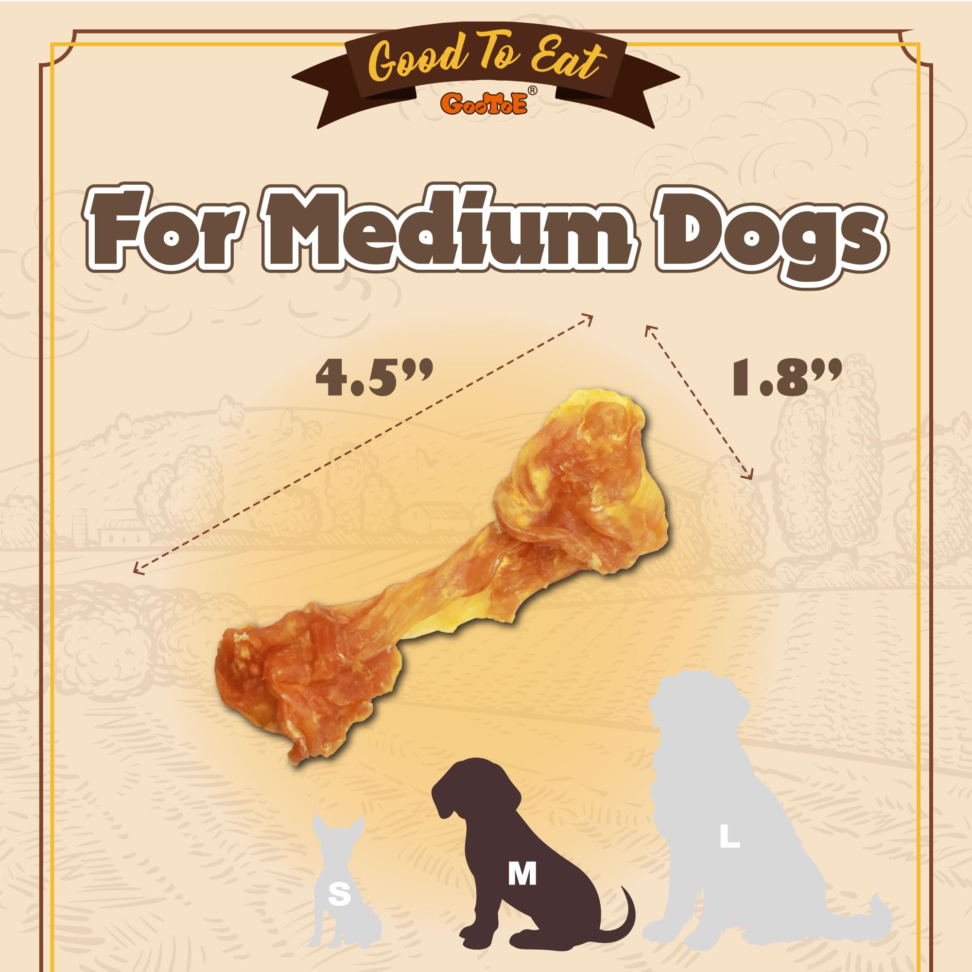 Gootoe tendon dinde pour chien – mâchage longue durée et plaisir.