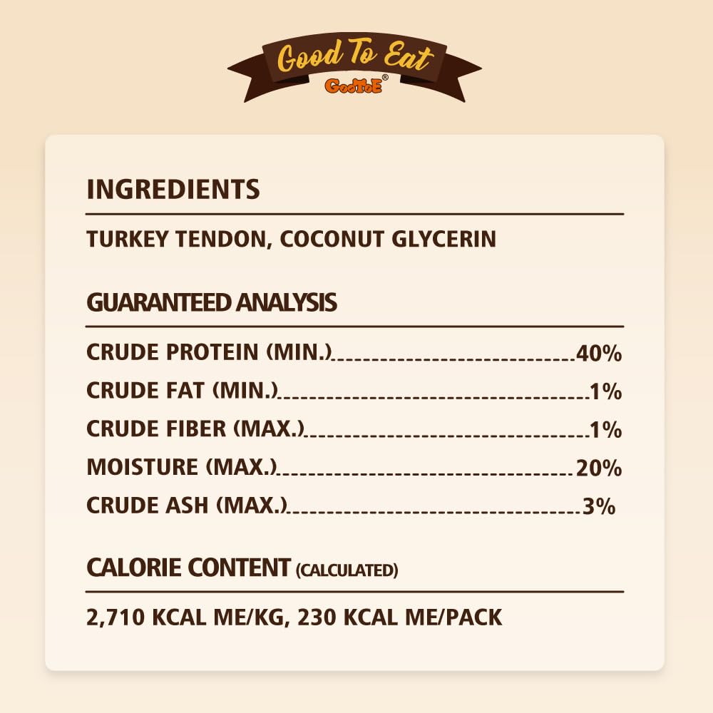 Gootoe Tendon Dinde Sans Grains: option hypoallergenique.