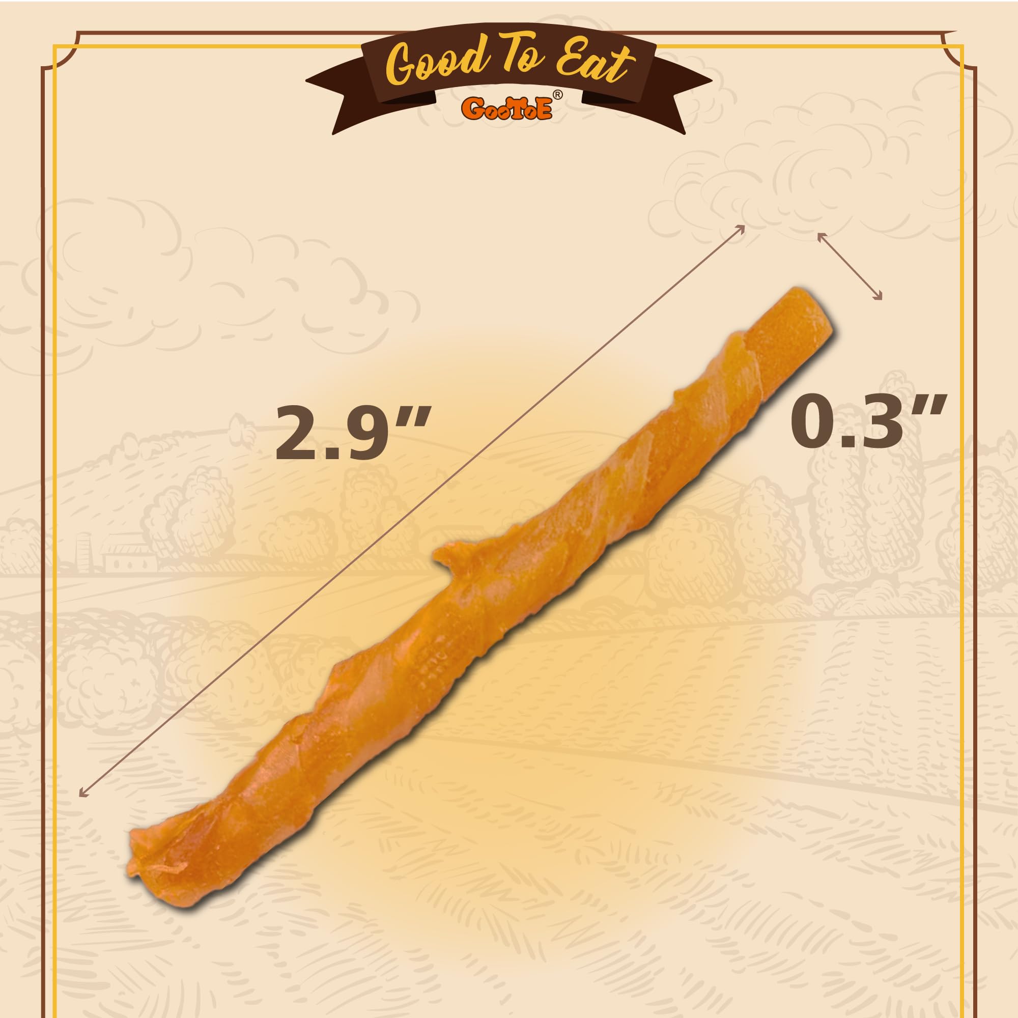 Gootoe Tendons de Dinde – mastication prolongée idéale pour récompenser.
