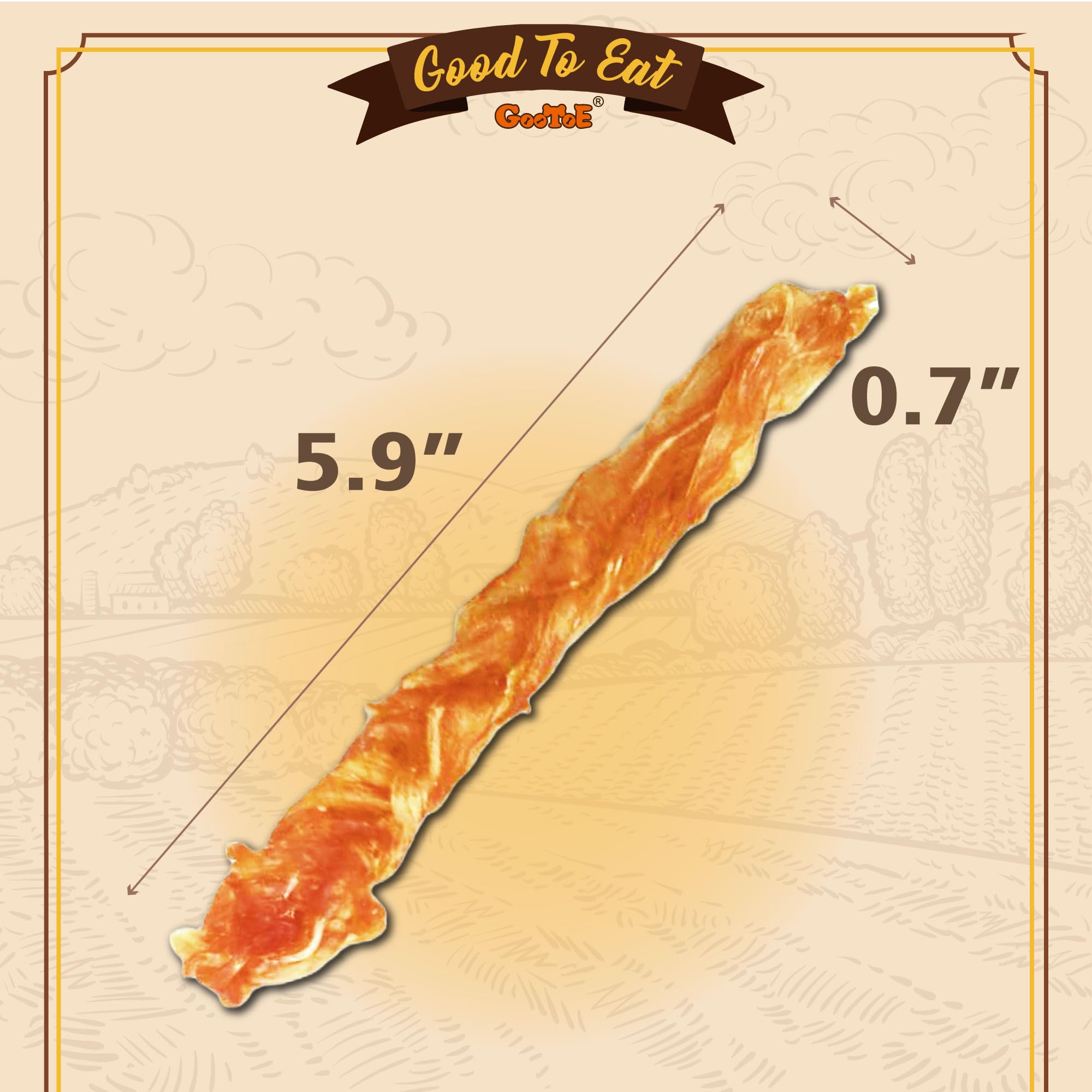 Texture du tendon dinde Gootoe, mâchage durable et plaisir gustatif.